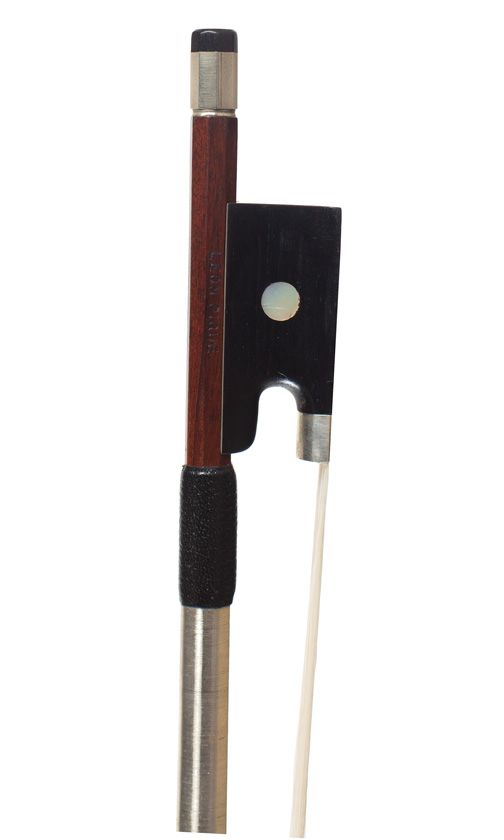 A nickel-mounted violin bow