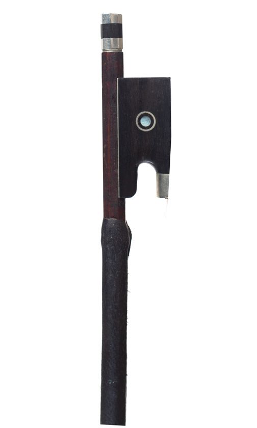 A nickel-mounted violin bow