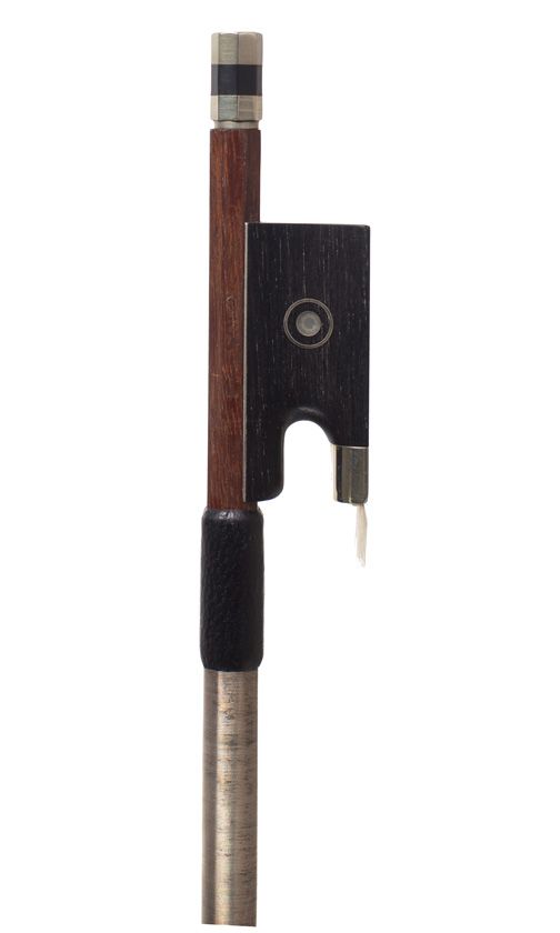 A nickel-mounted violin bow