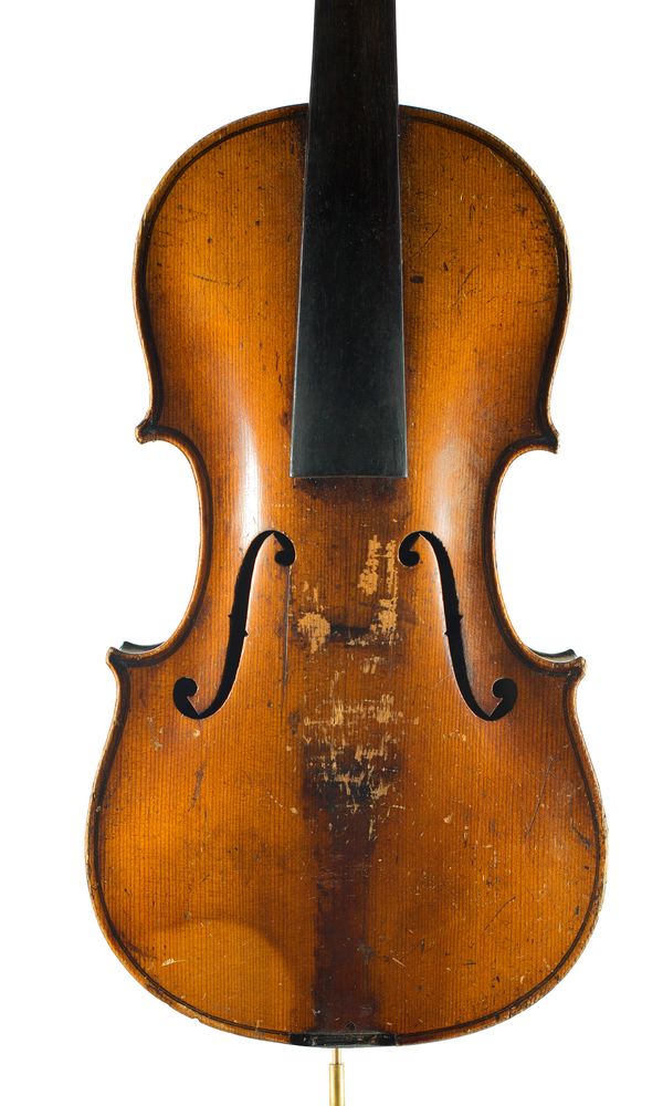 A three-quarter sized violin, labelled Sebastian Klotz