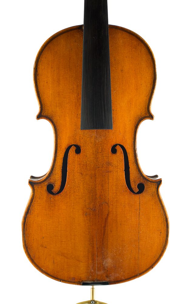 A three-quarter sized violin, unlabelled