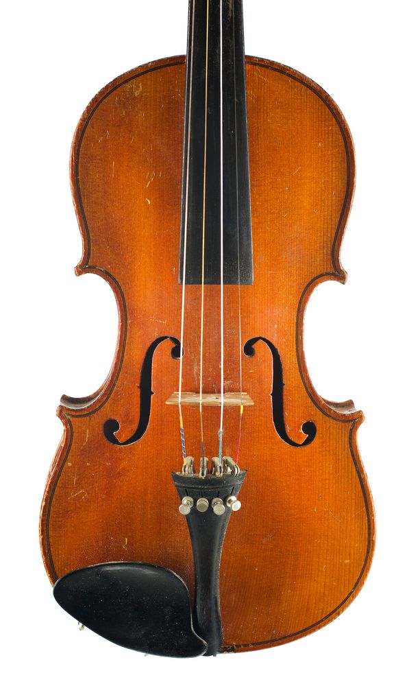 A three-quarter sized violin, unlabelled