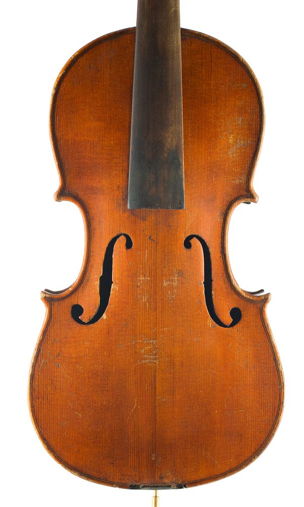 A three-quarter sized violin, unlabelled