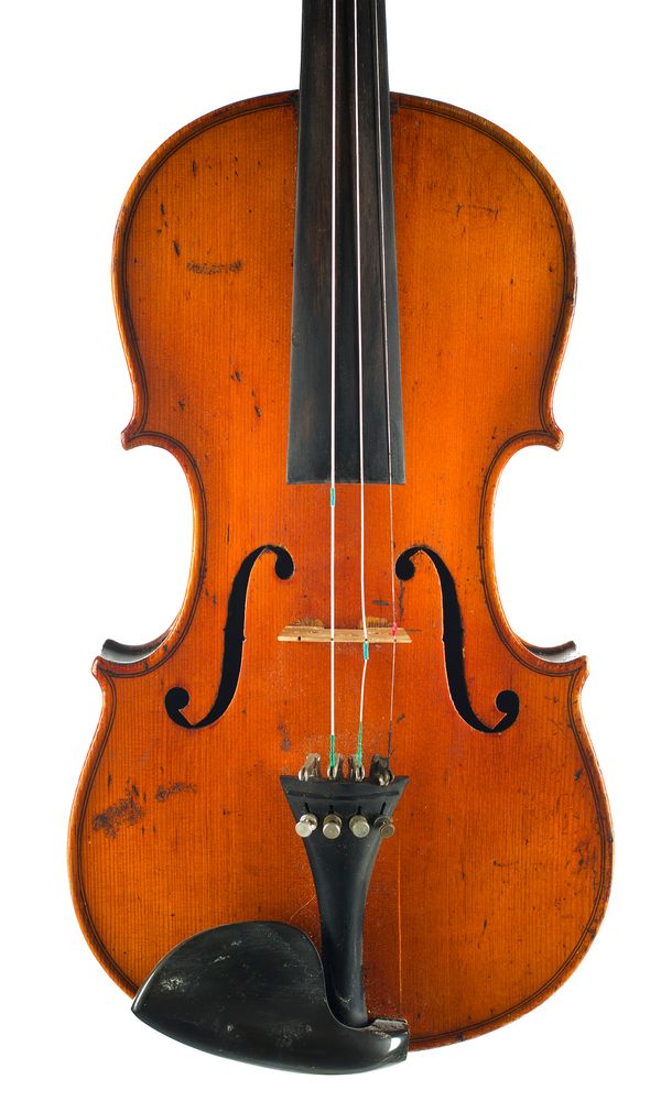 A violin, labelled copy of Antonius Stradivarius