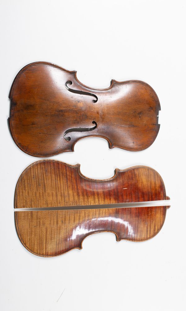 Five violin fronts and five violin backs