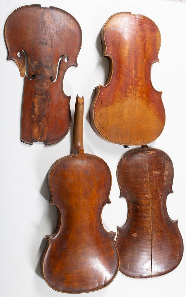 Five violin bodies
