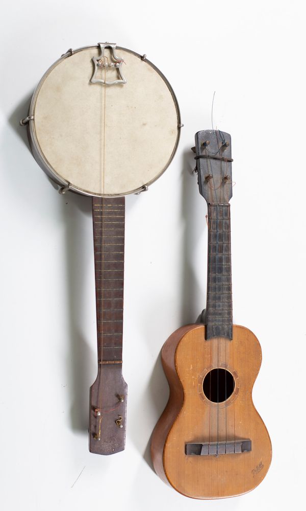 A banjo and a ukelele