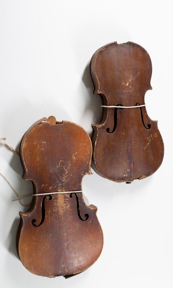 Three violin bodies