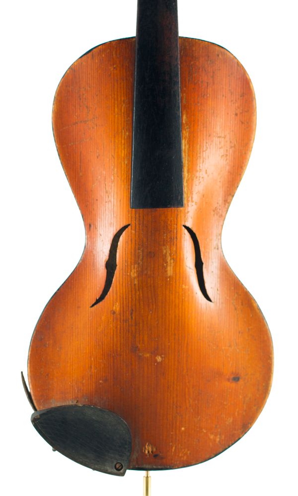 A violin, labelled Violinda