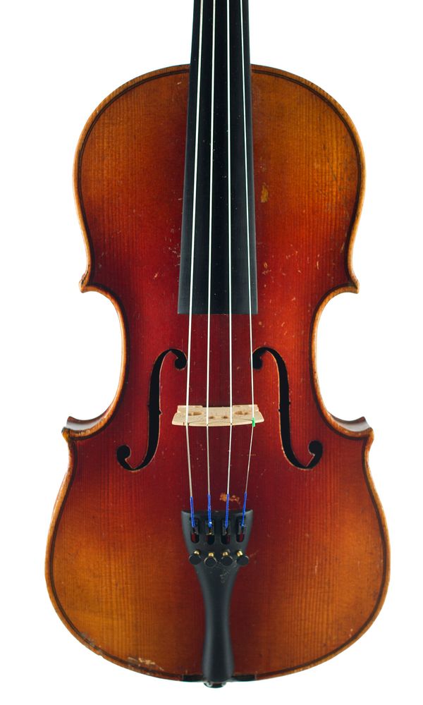 A three-quarter sized violin, unlabelled