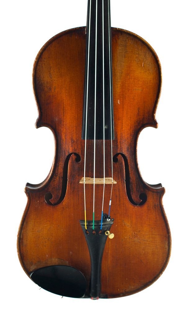 A violin, labelled Copie de Laurentius Guadagnini