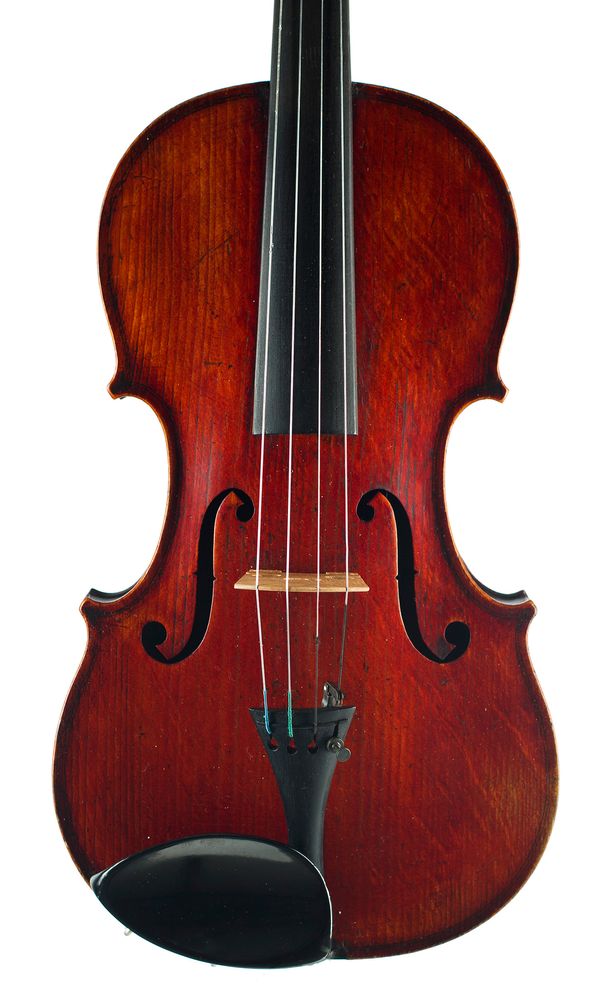 A violin labelled Medio-fino