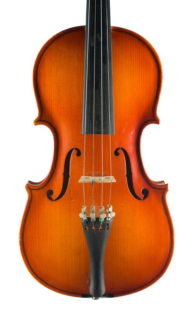 A three-quarter sized violin, unlabelled