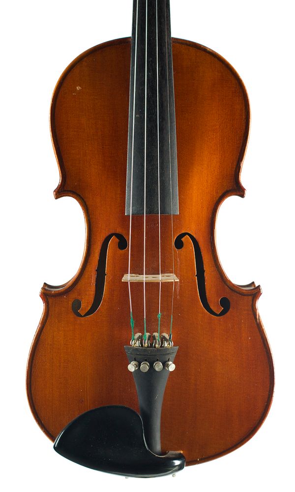 A three-quarter sized violin, unlabelled