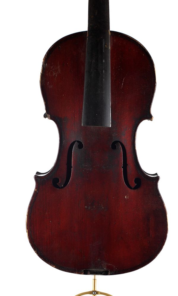 A child's violin labelled Michel-ange Garini