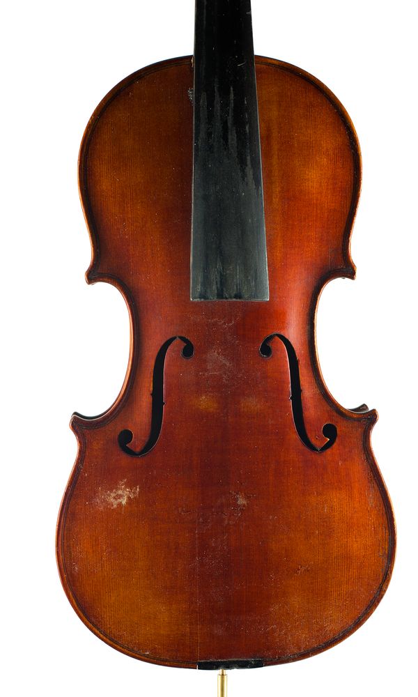 A child's violin labelled Ernst Meinl