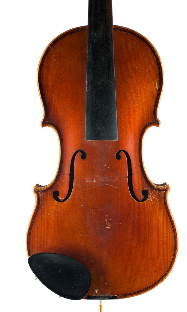 A small violin labelled Antonius Stradivarius