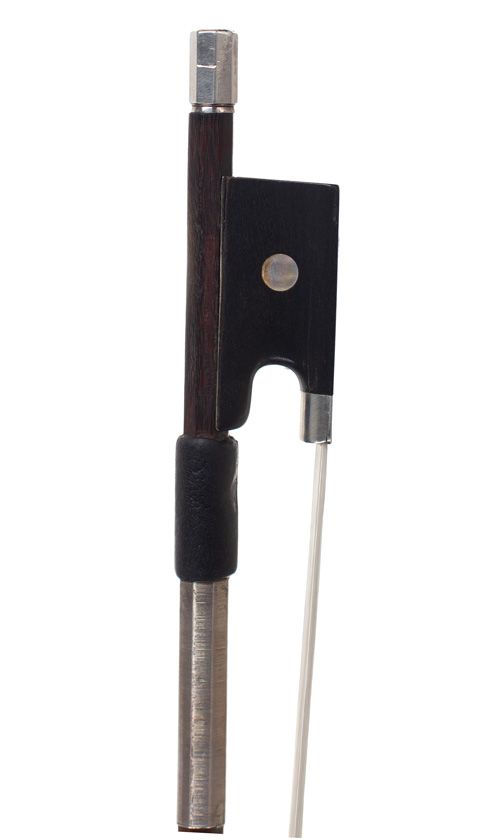A silver-mounted violin bow by Albert Nurnberger, Germany