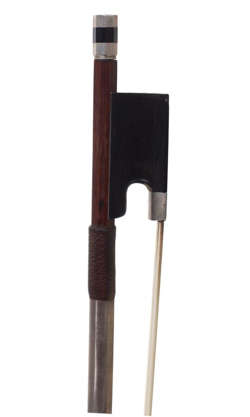 A silver-mounted violin bow by Paul Weidhass
