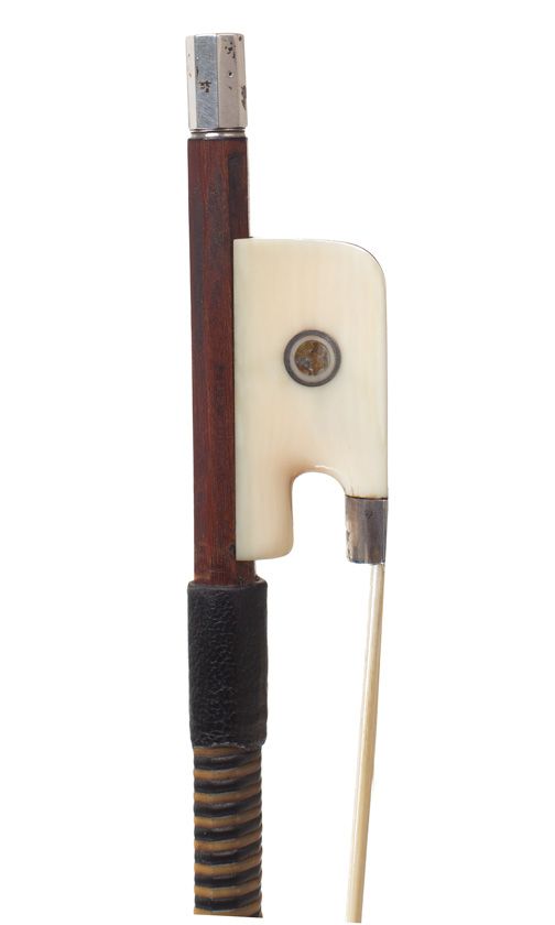 A silver-mounted cello bow by Paul Weidhass, Germany, circa 1940