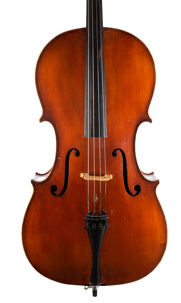 A cello labelled Handerbeit aus Mittenwald