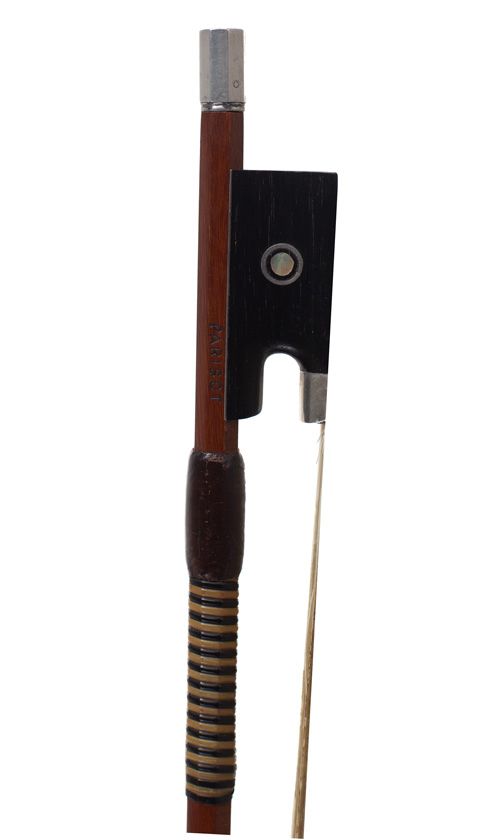 A silver-mounted violin bow, Workshop of Bazin, France