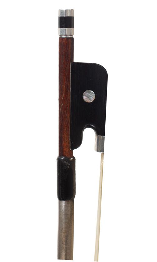A silver-mounted cello bow by W. A. Pfretzschner, Germany