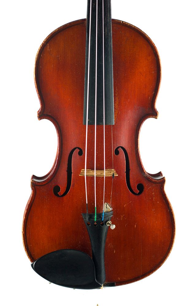 A three-quarter sized violin, labelled L. Hill