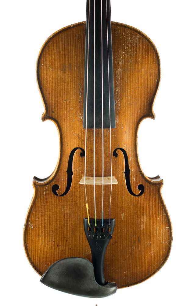 A violin, branded Stainer