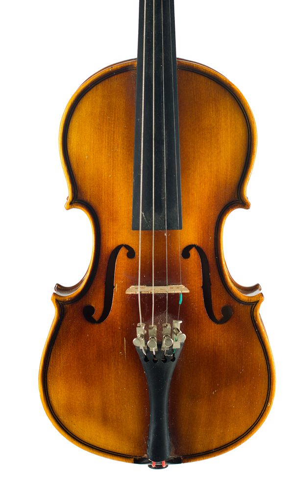 A quarter-sized violin, unlabelled