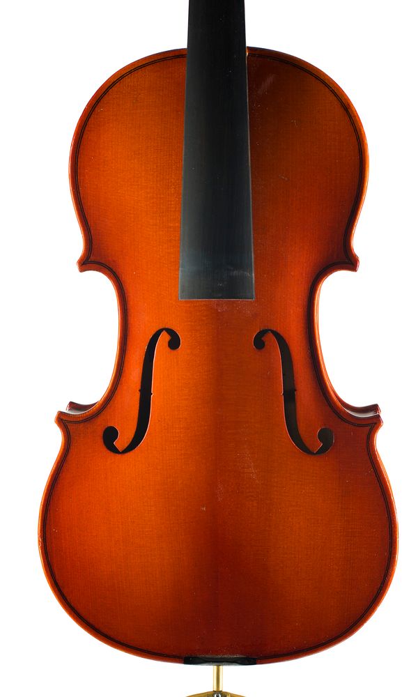 A violin, labelled Roderich Paesold