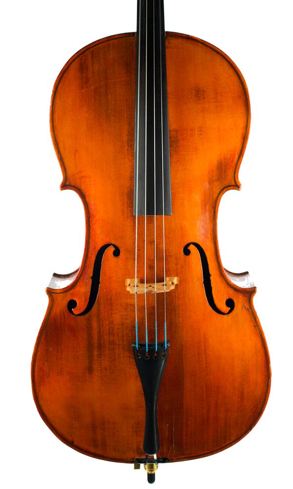 A cello with repairer's label