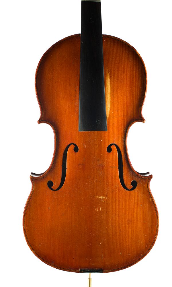 A violin, labelled P. Beuscher