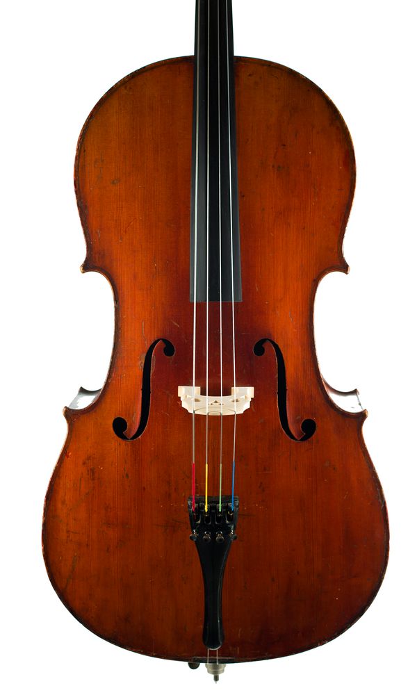 A cello, labelled JTL