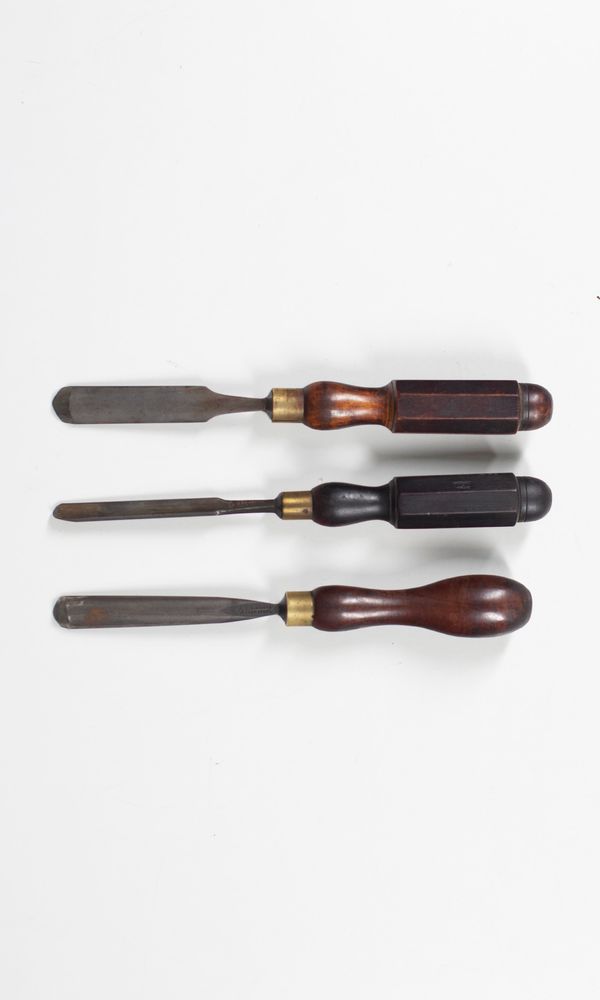 Three chisels from the W. E. Hill & Sons workshop