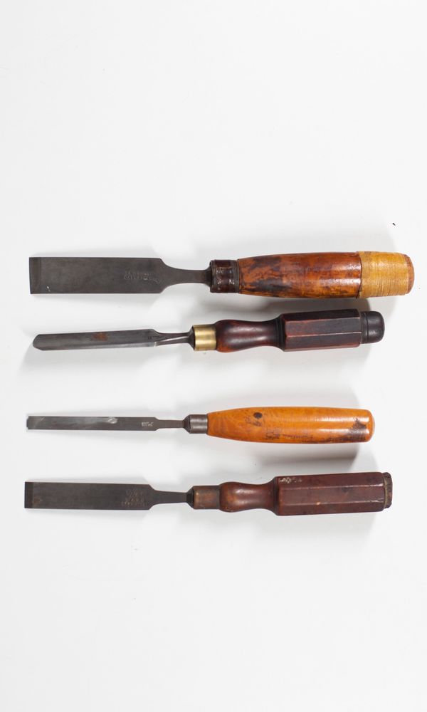 Four chisels from the W. E. Hill & Sons workshop