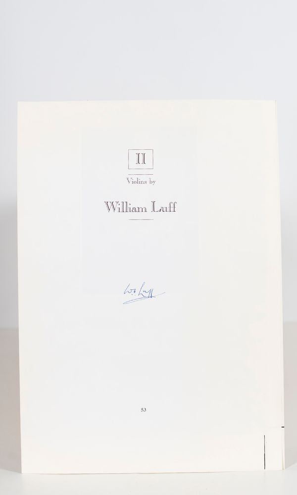 William Luff signature with accompanying image