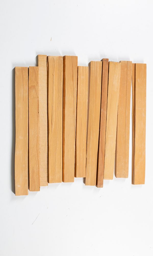 Eleven bass bar blanks, spruce