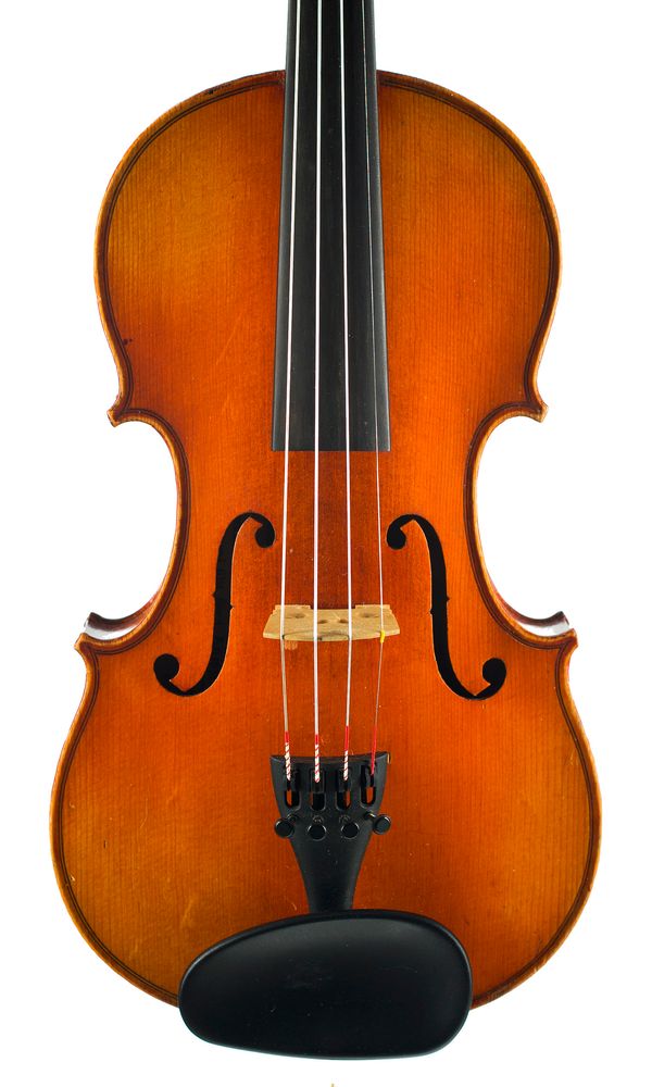 A three-quarter sized violin, labelled Model d'apres Nicolaus Amatus