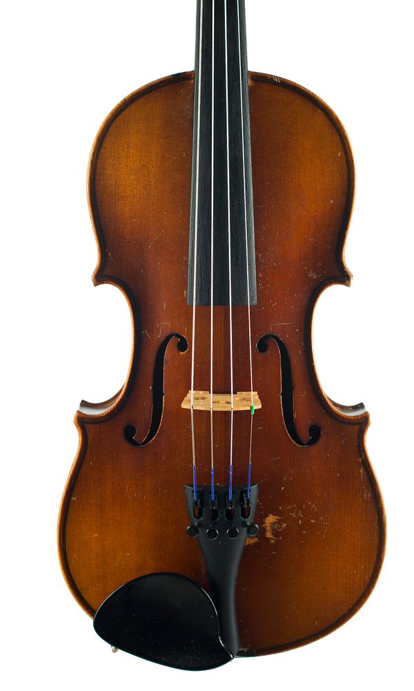 A half-sized violin, unlabelled