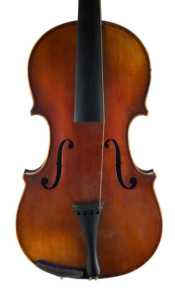 A violin labelled Sebastien Kloz