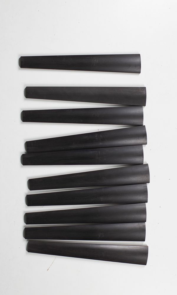Ten violin fingerboards