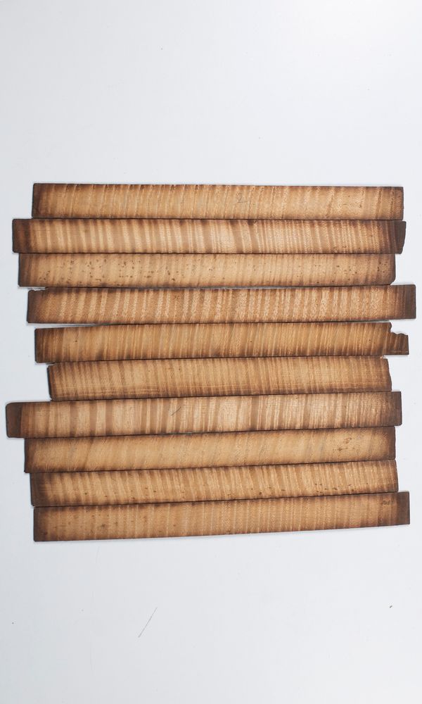 Ten violin ribs, maple