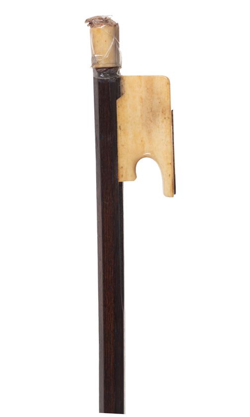 An ivory-mounted violin bow, unstamped