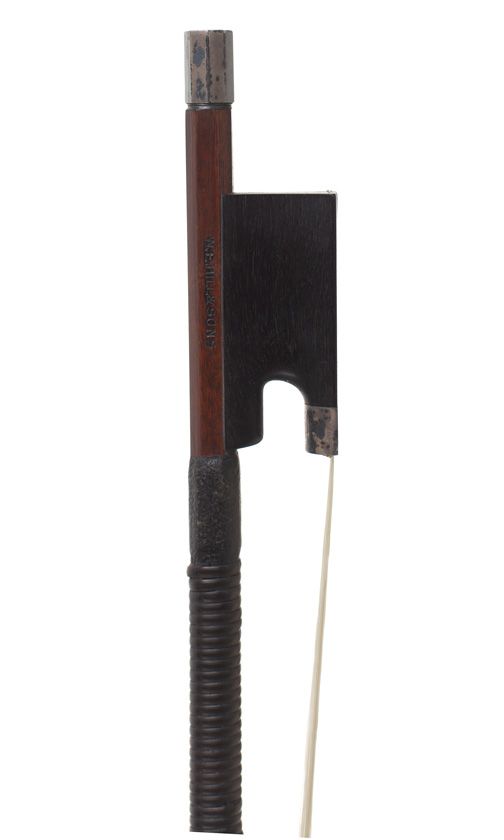 A silver-mounted violin bow by W. E. Hill and Sons, London