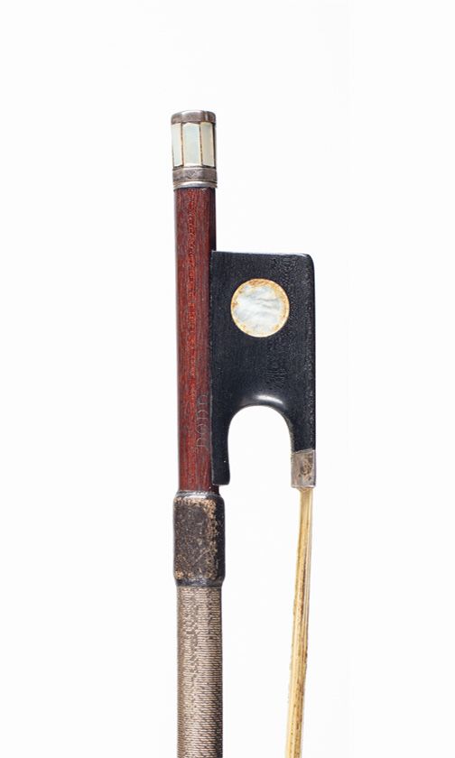 A silver-mounted violin bow by John Dodd