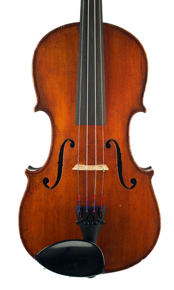 A violin, labelled Di Giuseppe Hermanos Zeroti