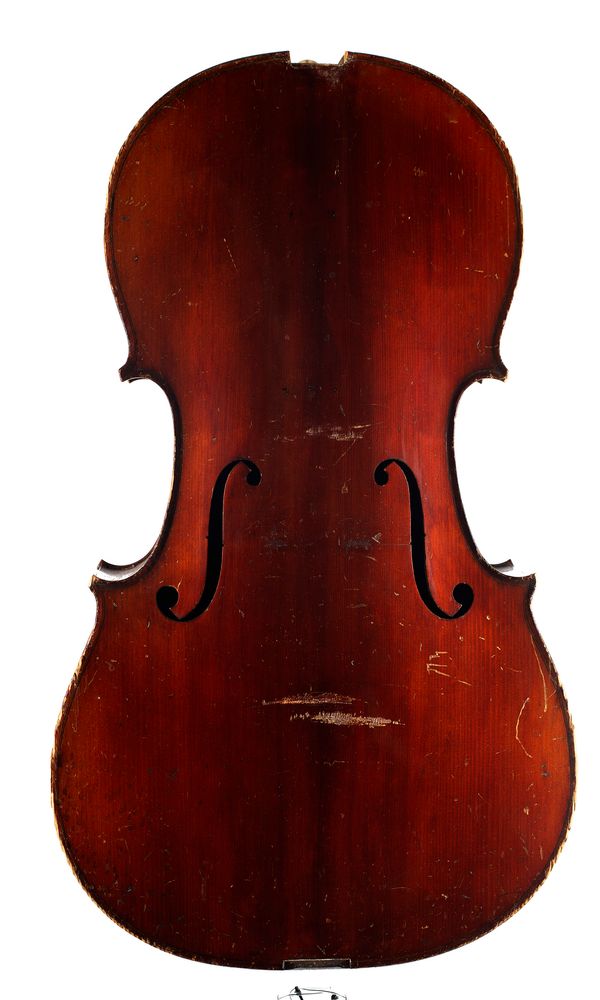 A cello, labelled Compagnon