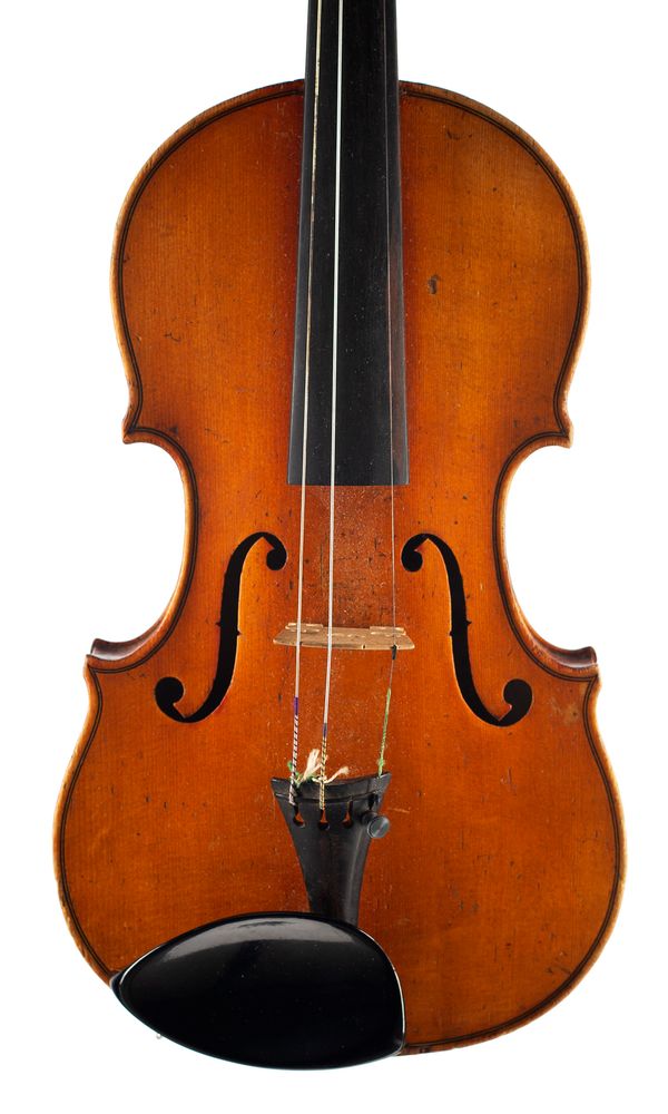 A three-quarter sized violin, unlabelled