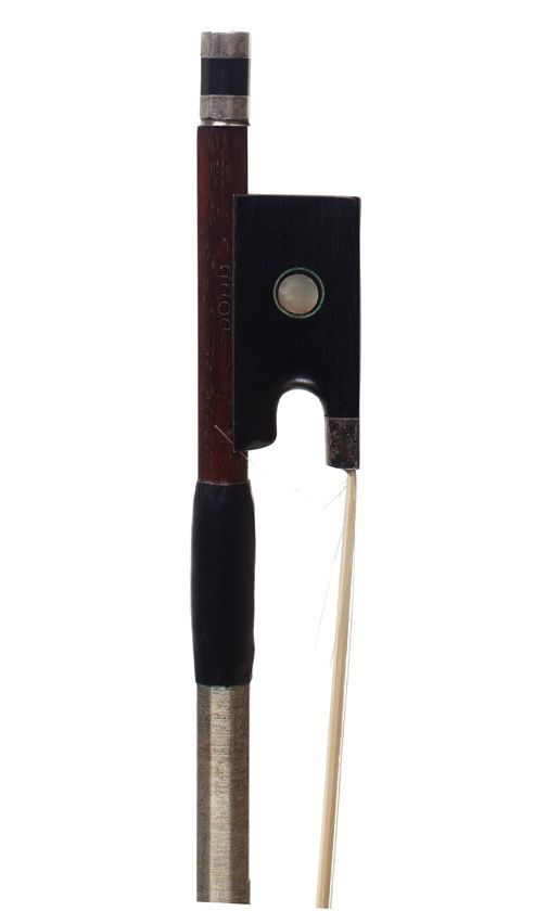 A silver-mounted violin bow by a member of the Dodd Family